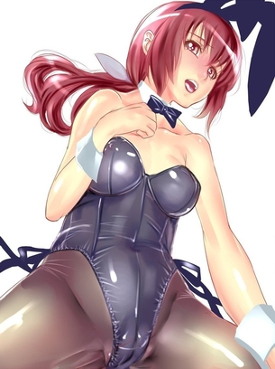 【二次】スッケスケな黒タイツ履いたバニーガールのエロ画像がフルボッキなんだがwww