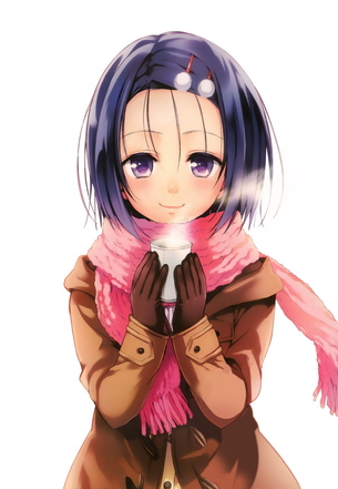 【二次】冬に一緒に横を歩きたいマフラーの美少女の萌え画像