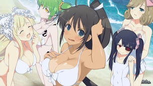 【画像】『閃乱カグラ』キャラの白ビキニでの乳のエロさwwwww