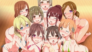 【祭りの後】3人以上の女性とハーレムセックスを楽しんだ事後二次エロ画像