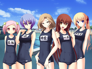 【28枚】 スク水が眩しくかわいい美少女の二次元エロ画像！ その8