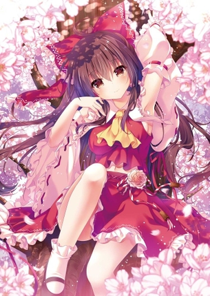 博麗霊夢と桜の画像 2017 50枚