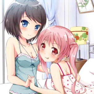 ゆりゆりしてくる、女の子同士でイチャコラしてる二次画像。