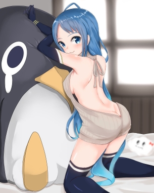 【二次・ZIP】ニーソをはいた美脚女子の2次画像