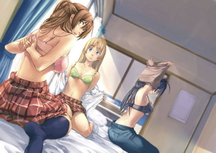 【着替え50枚】服を脱いでる女の子たちの二次エロ画像！ part17【半裸】