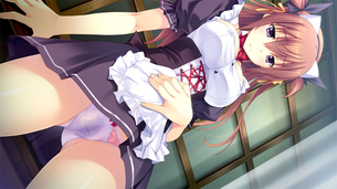 スカートをたくし上げてスケベなことになってしまってる女の子 赤面してたら最高です!!