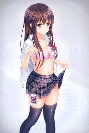 スカートたくし上げてエッチな部分を見せてくるスケベ画像