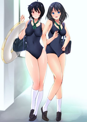 【はち切れそう】巨乳の子×スクール水着な二次エロ画像