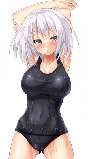 スク水の虹エロ画像