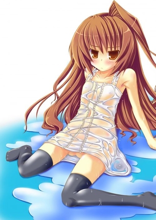 濡れ透けの二次エロ画像を愛でる。