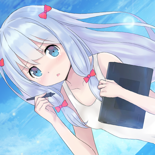 むちむちなカラダたまらん、二次元スク水美少女画像。