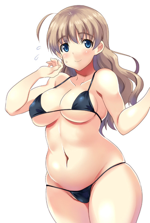 【二次エロ画像】樽でも出るべき部分はあるから許容範囲なムッチリ美少女www