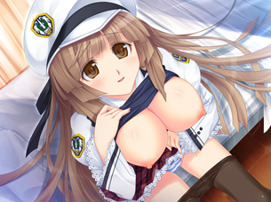 【二次エロ画像】可愛い女の子の下半身似合い過ぎてイヤらし縞パンwww