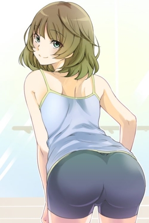 キャミソールの可愛い二次元画像。