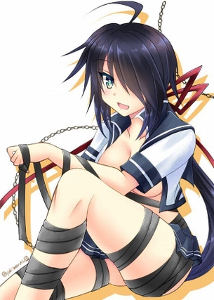 アホ毛の可愛い二次元画像。