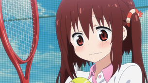 【巨乳】『干物妹！うまるちゃん』4話、海老名ちゃんのテニスウェア姿おっパイがドスケベ過ぎてヤばかった件www
