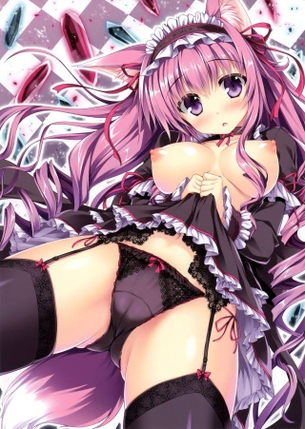 【パンツ】スカートたくしあげの二次元羞恥エロ画像 part14