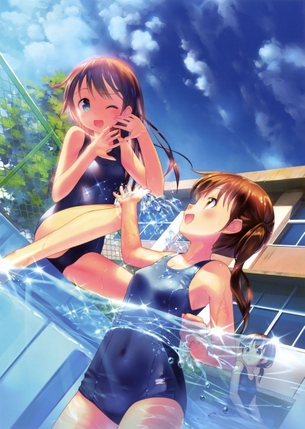 【2次】スクール水着を着た可愛い女の子の二次エロ画像 その10【スク水】