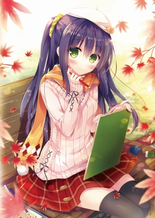 【二次・ZIP】チラ見せの太ももが逆に良いニーソ娘の虹画像