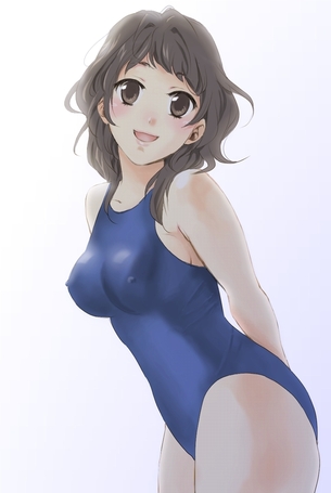 【28枚】 スク水が眩しくかわいい美少女の二次元エロ画像！ その7