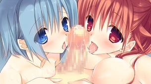 【二次エロ画像】これがハーレム…実現させたい美少女たちの同時フェラwww