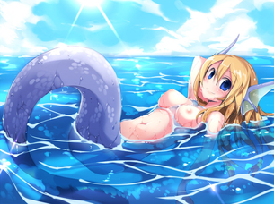 【二次エロ画像】現代はローライズ鱗が主流w美しくて穴もある人魚たちwww
