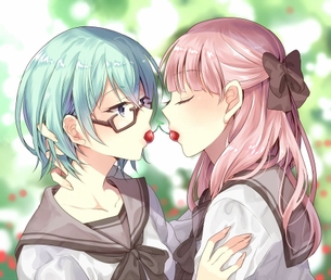 【二次・ZIP】美少女同士がイチャラブしてる百合レズ画像