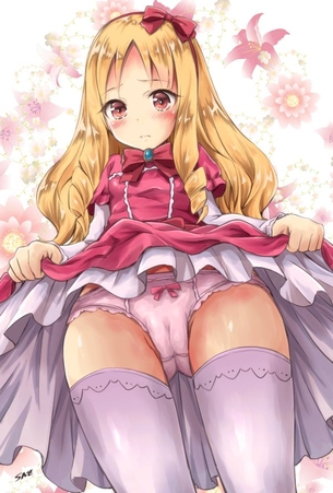 【二次・ZIP】割れ目が食い込む虹美少女の着衣マンスジ画像