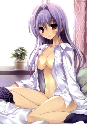 【二次エロ画像】女が泊まりに来たら着せてみたい！Yシャツ姿とヤリたい放題www