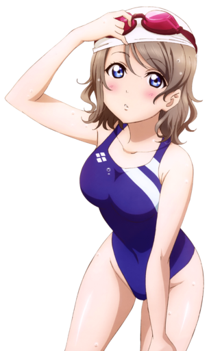 【画像】『ラブライブ！サンシャイン』渡辺曜ちゃんとかいう体育会系のムチムチスクール水着の女の子wwww