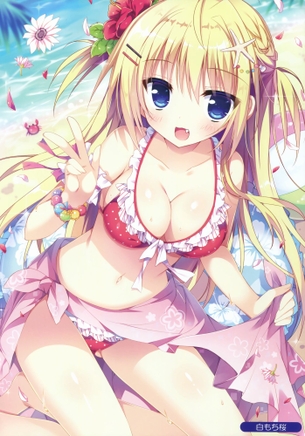 【二次・ZIP】お洒落なパレオ付き水着の美少女画像まとめ