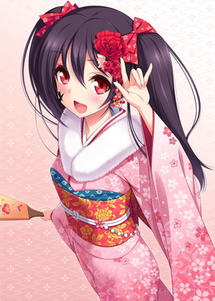 【二次】黒髪が最高にマッチしている和服美少女の萌え画像！