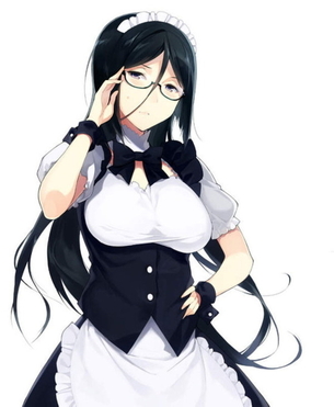 清楚さと可愛さを兼ね備えたロングスカートのメイド画像