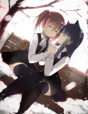 女の子同士のキスやハグが眩しすぎる二次百合画像