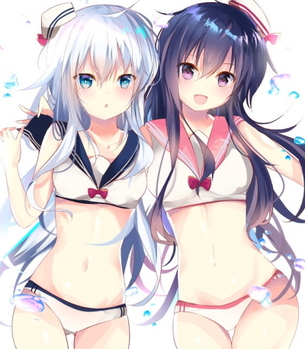【二次】セーラー水着とかいう究極の萌えエロな服www【画像】
