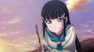 『ラブライブ！サンシャイン』砂浜に「Aqours」って書いてる時のウキウキダイヤちゃん好きな奴wwwwwww