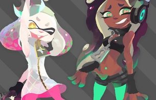 『スプラトゥーン2』新キャラの女の子2人組「テンタクルズ」エロいおっぱい衣装でエロダンス