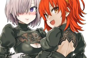 『FGO』のキャラに『ニーアオートマタ』のパンツ丸見え衣装を着せた朝凪先生のエロイラスト