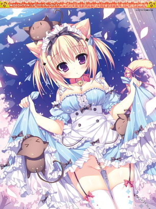【二次】服やスカートをたくし上げで男を誘ってる淫乱美少女
