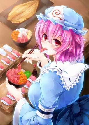 【2月23日は幽々子の日】西行寺幽々子が食事をしている画像 50枚