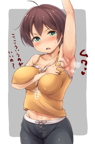 【舐めたくなるよね？】丁寧に腋を描写されてる二次エロ画像