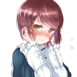 【二次】頬を赤く染めて照れている赤面中の女の子の萌え画像