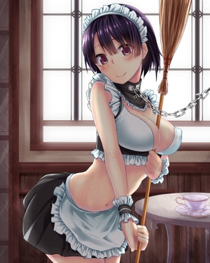 メイドの可愛い二次元画像。