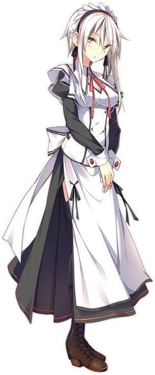 メイドの可愛い二次元画像。