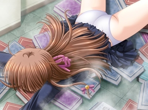【ドジっ子】すっ転んでパンツ丸見えになってる二次エロ画像～ケツ丸出し編～