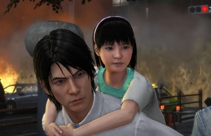 『巨影都市』ゲーム画面でヒロインの女の子がちょっとだけパンツが見えてるパンチラ画像！