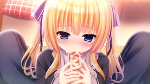 【二次】両手を使って丁寧にフェラチオしてくれる幸せエロ画像