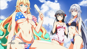 夏アニメ『魔装学園H×H』2話のEDカードエロッォオオオオオ！！普通に乳揉んでるぞこのアニメwww