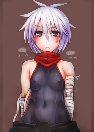 【ノーブラ】洋服越しに乳首が浮いてる二次エロ画像