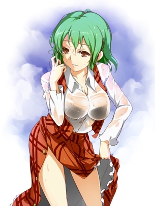 濡れ透けの二次元エロ画像。
